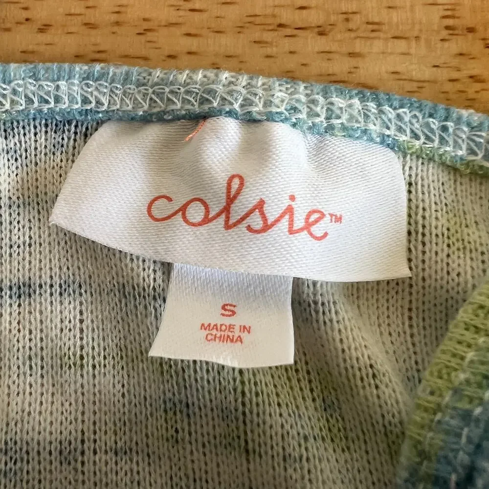 Colsie Women's Blue Space Dye Tank and Shorts Pajama Set - Size XS - NWT